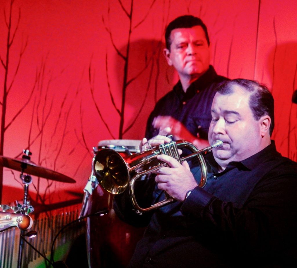 Vince Pettinelli on trumpet